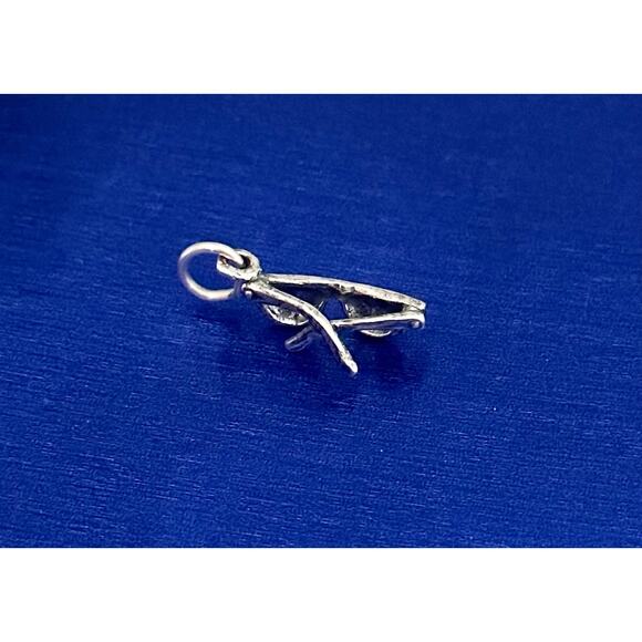 Sterling Silver Oxidized 3D Sunglasses Charm,Silver Oxidized Sunglasses Charm - Picture 2 of 4